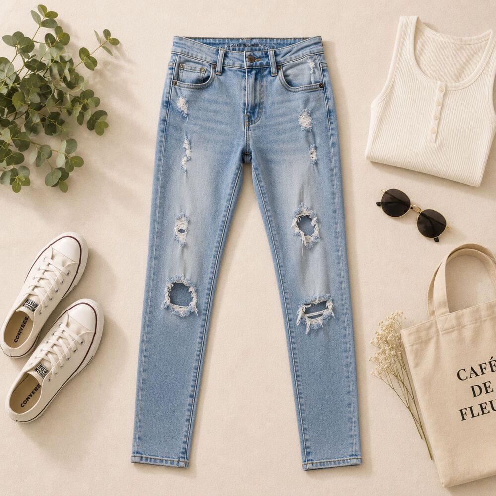 American Eagle Women's Size 28x30 Skinny Jeans Denim Distressed (791)